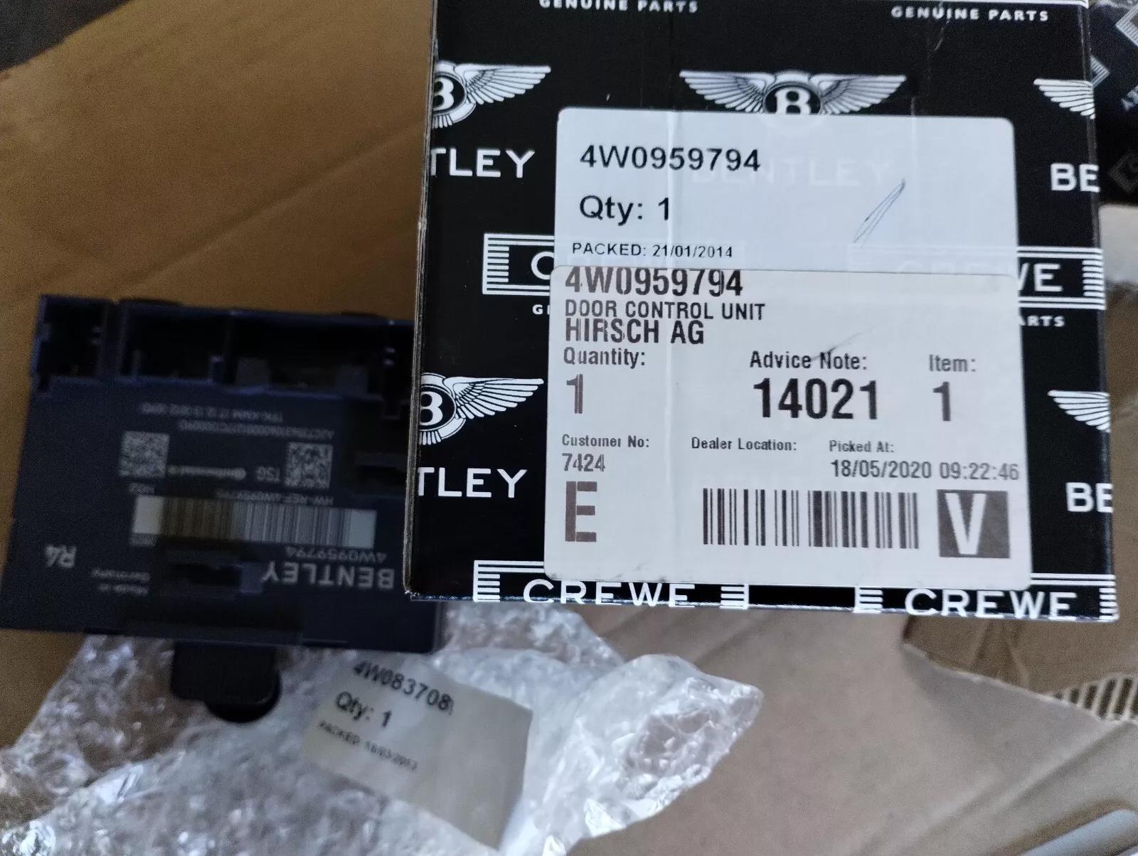 Bentley genuine DOOR CONTROL UNIT No: 4W0959794