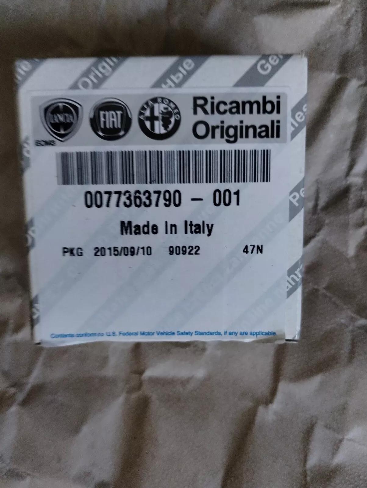 Genuine Fiat, Lancia, Alfa Romeo, INJECTORS FOR GASOLINE ENGINES No: 77363790