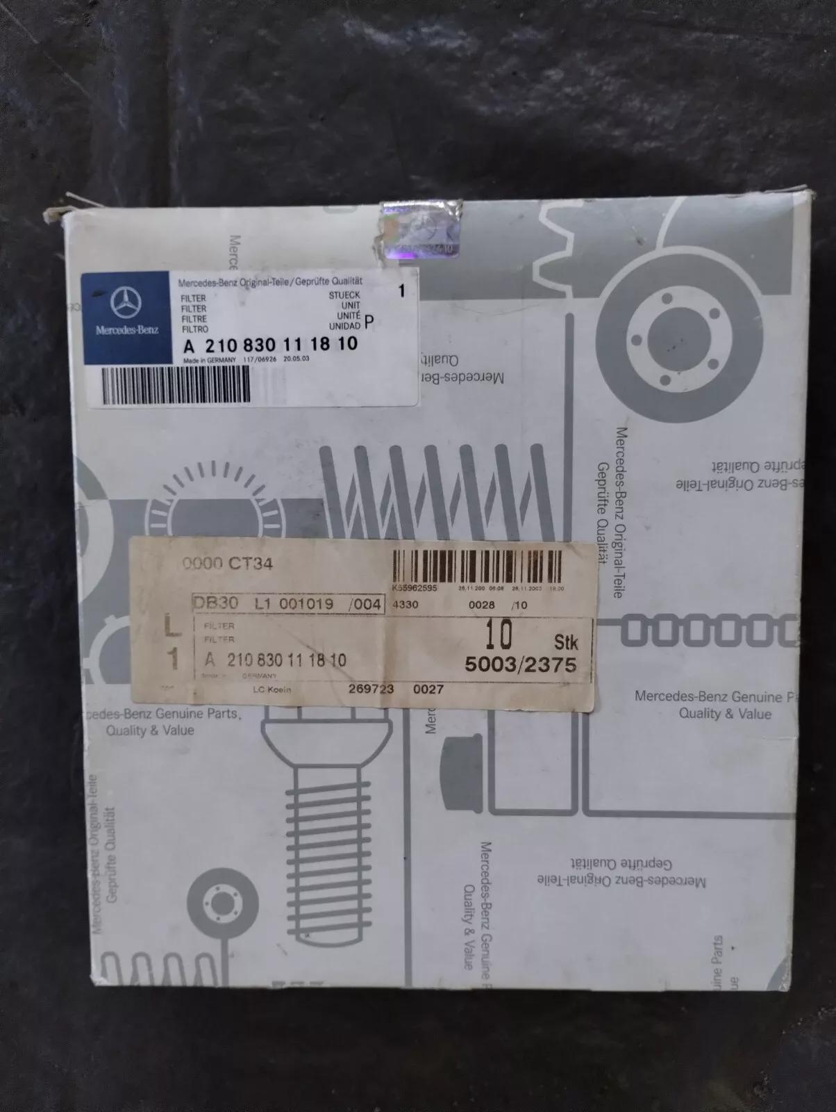 ORIGINAL MERCEDES PARTS, Filter no: A210830111810