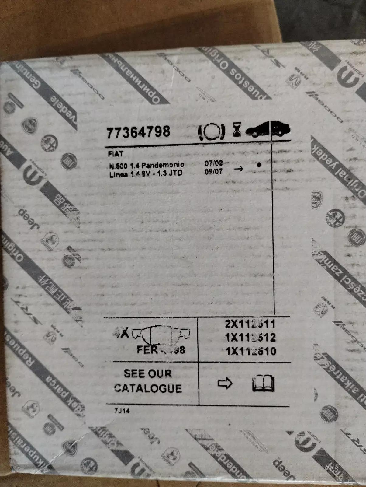 Genuine Fiat Pad set No : 77364798
