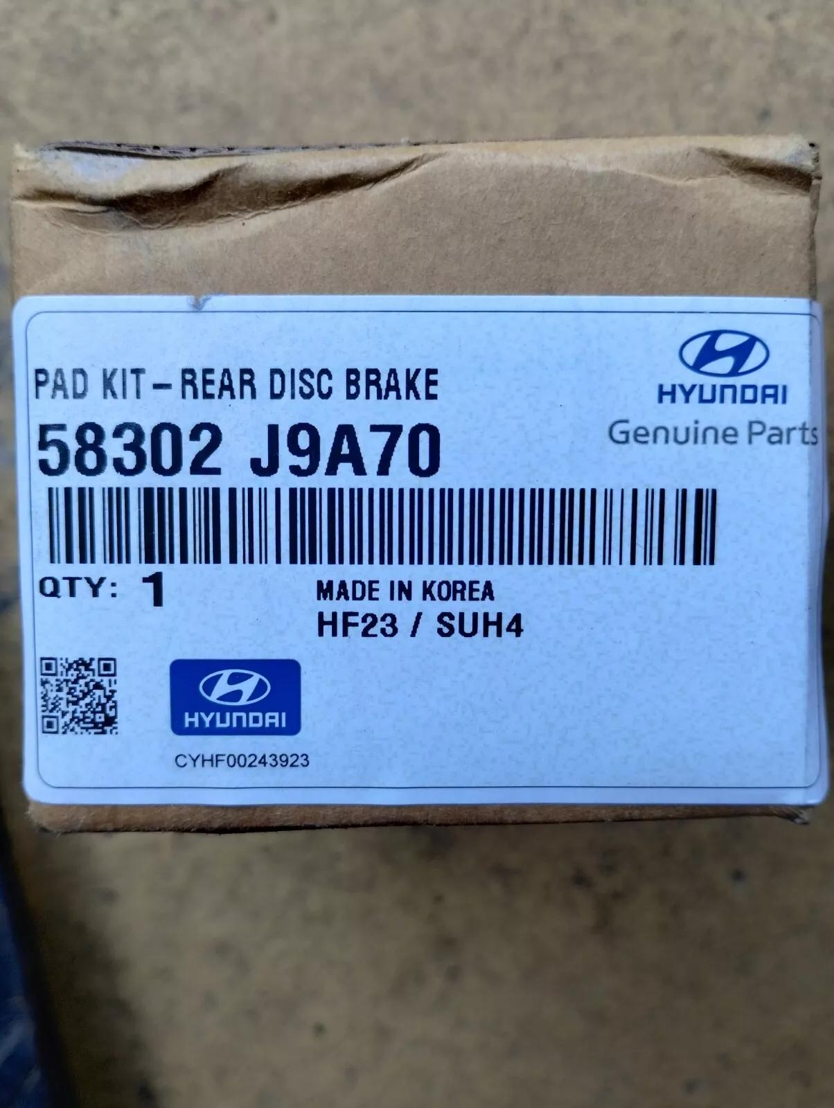 HYUNDAI Original PAD KIT-REAR DISC BRAKE No : 58302J9A70