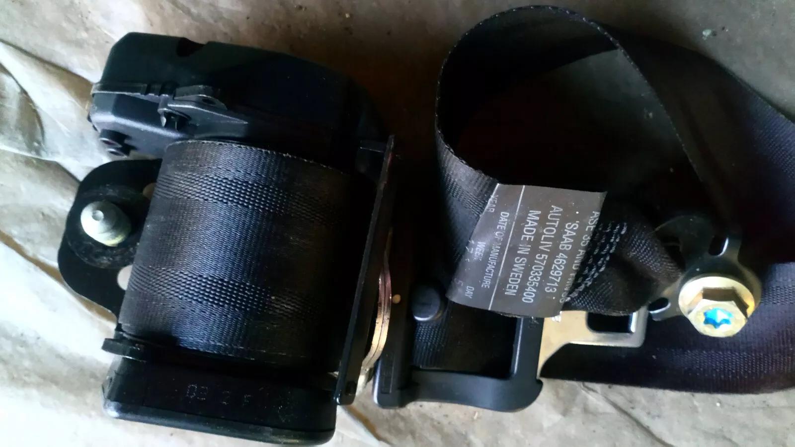 SAAB 9-3, 900NG Convertible seat belt, right rear part no:4629713 year:1996-03