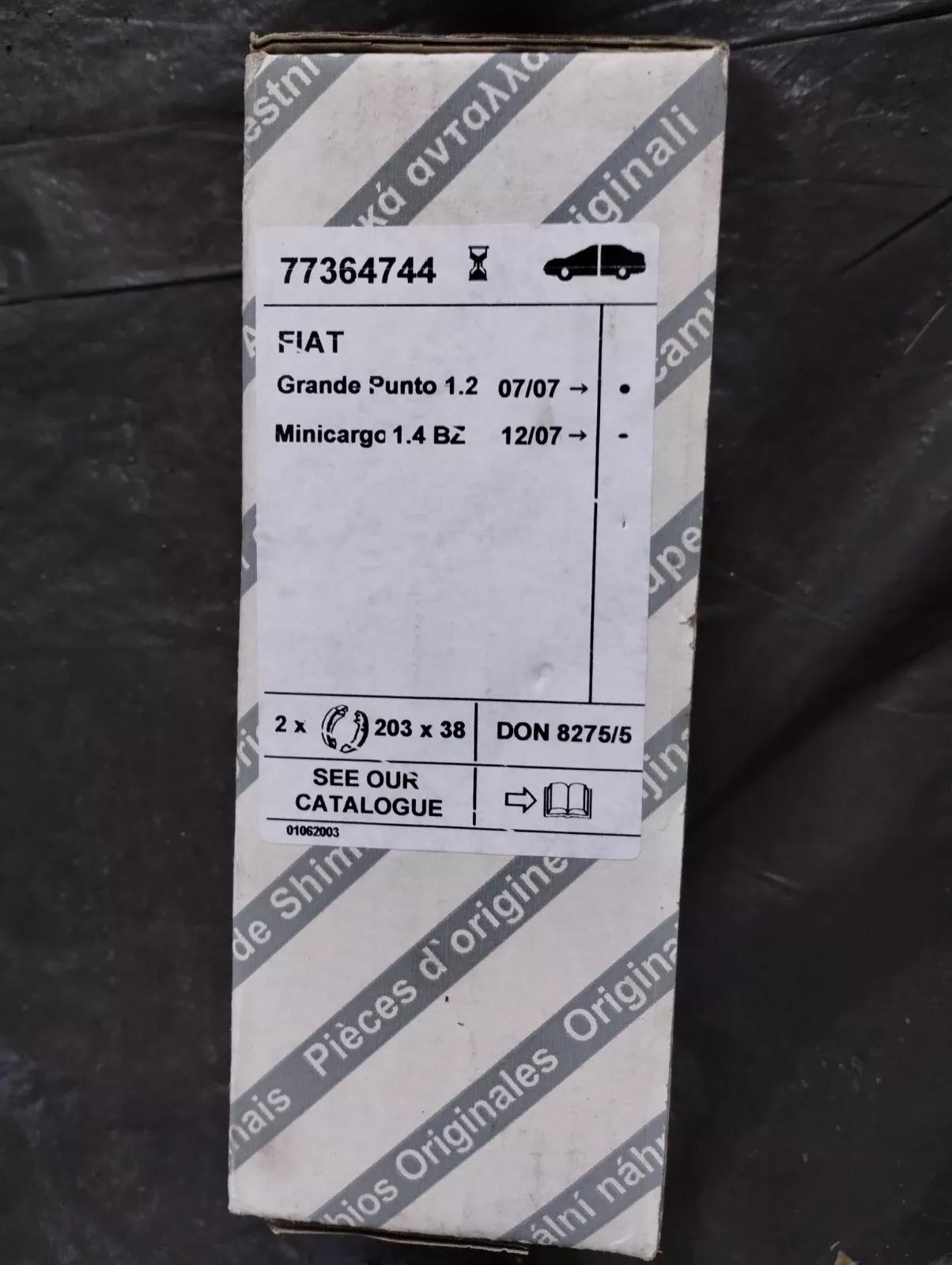 Genuine Fiat BRAKE SHOE KIT No: 77364744