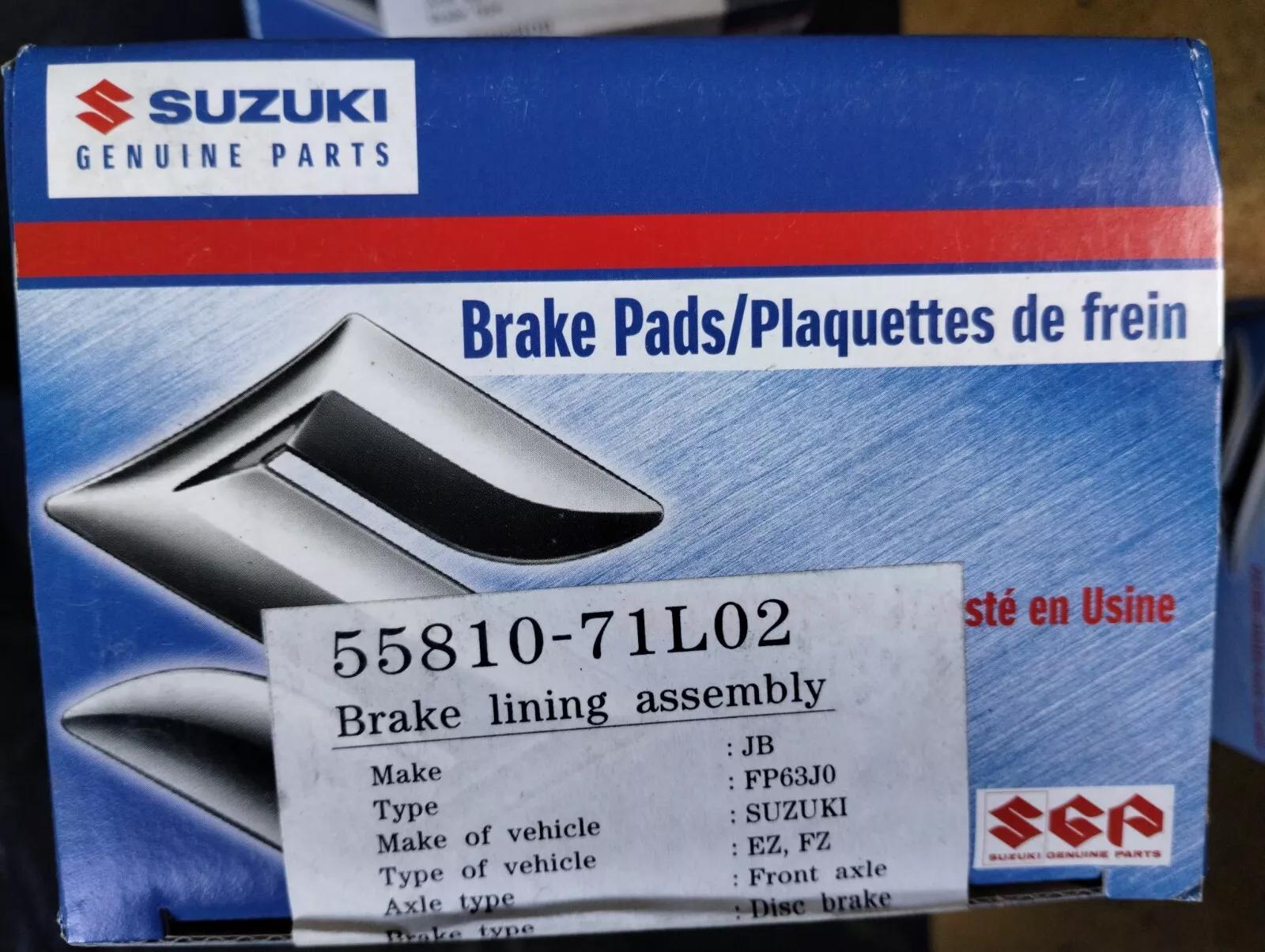 Suzuki genuine BRAKE PADS, pad set NR: 55810-71L02