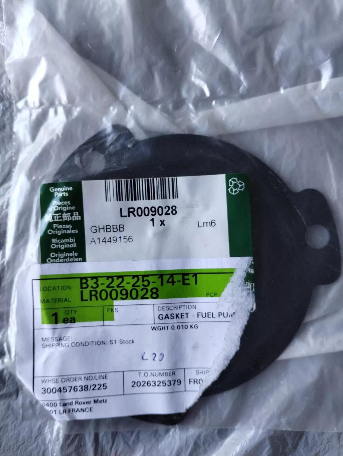 Jaguar, Land Rover, genuine gasket No: LR009028