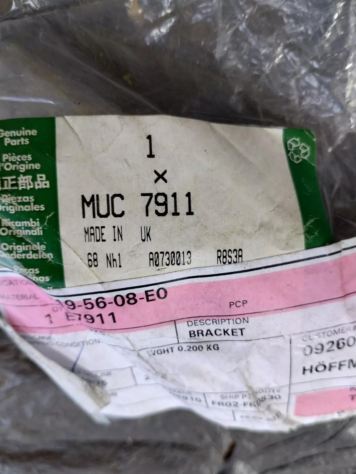 Genuine Jaguar, Land Rover, bracket windscreen 1 Pcs No: MUC7911