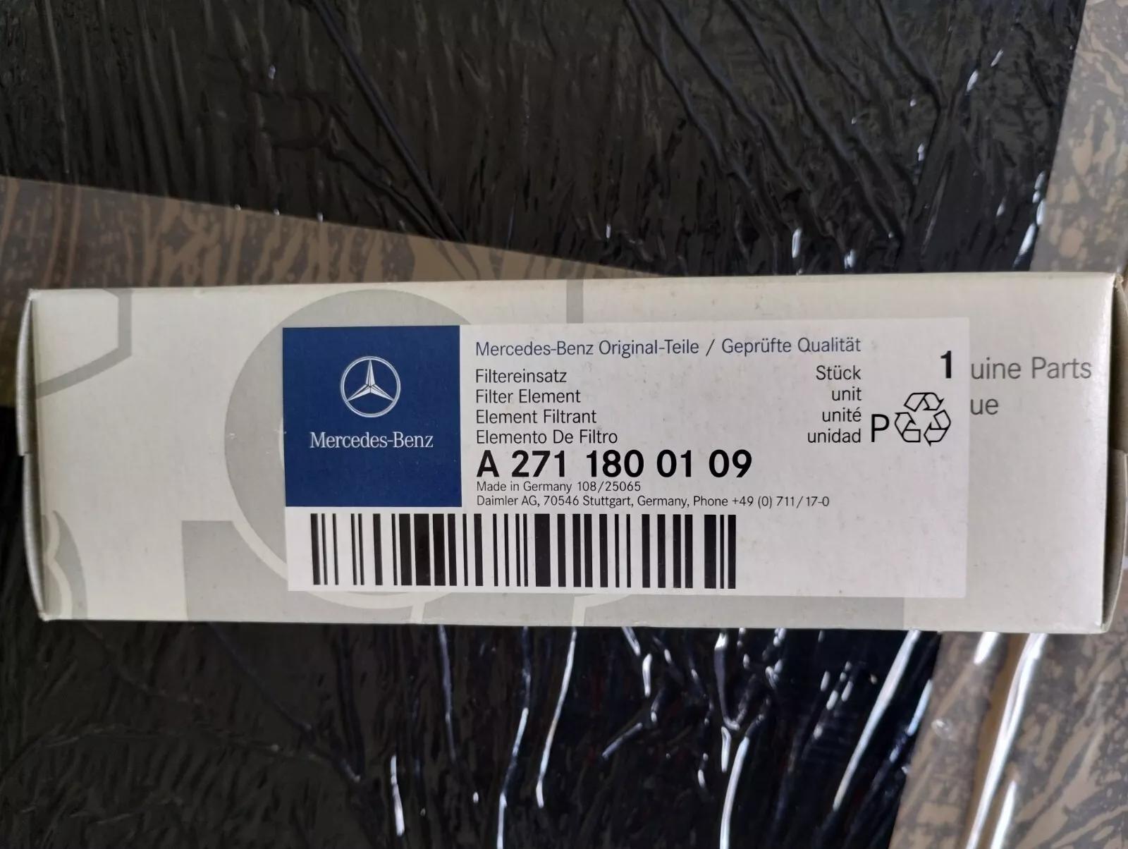 Mercedes genuine oil filter. NR: A2711800109