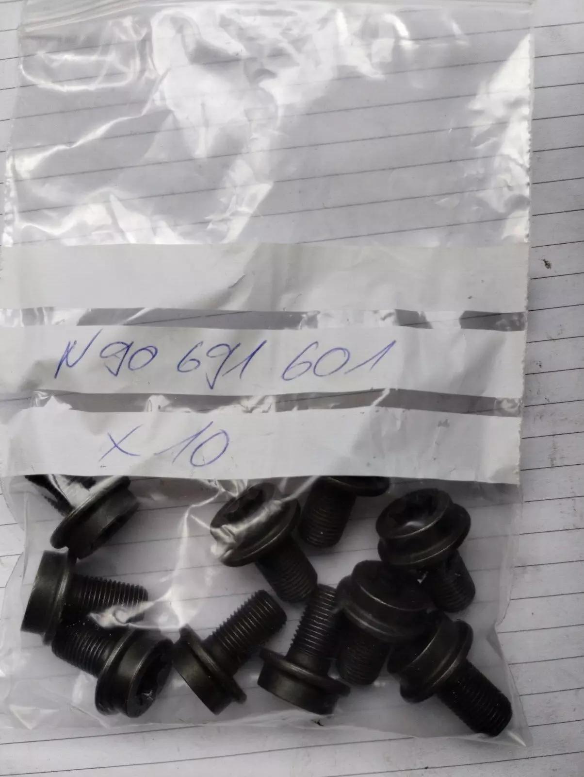 ORIGINAL VW GROUP PARTS, SOCKET HEAD BOLT WITH HEX 10 PCS No: N90691601