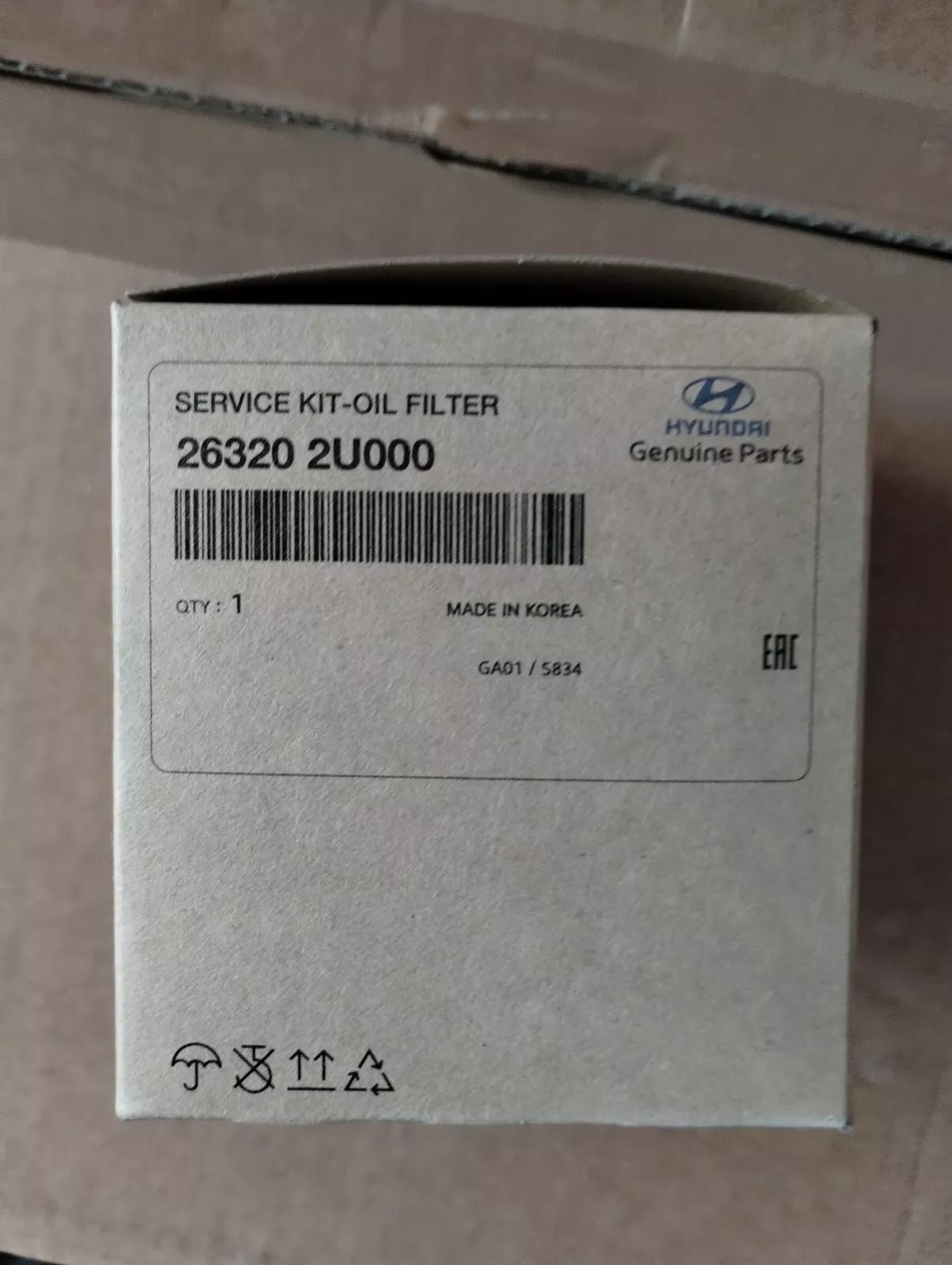 HYUNDAI Original SERVICE KIT-OIL FILTER No: 263202U000
