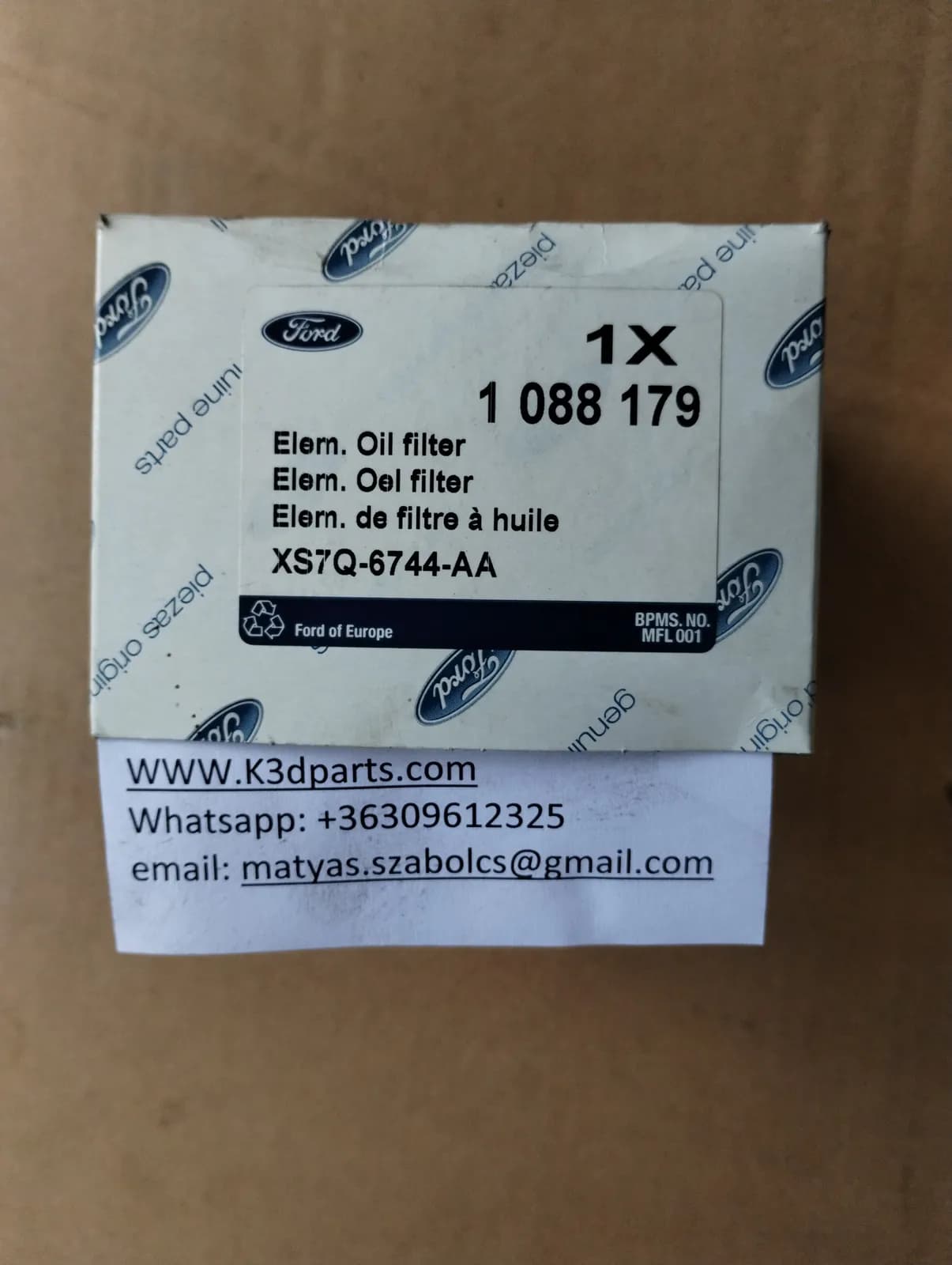 Original FORD Ölfilter, Mondeo III 2.0 TDCi, Transit 2000-2006 2.0/2.4 Di/TDCi. 